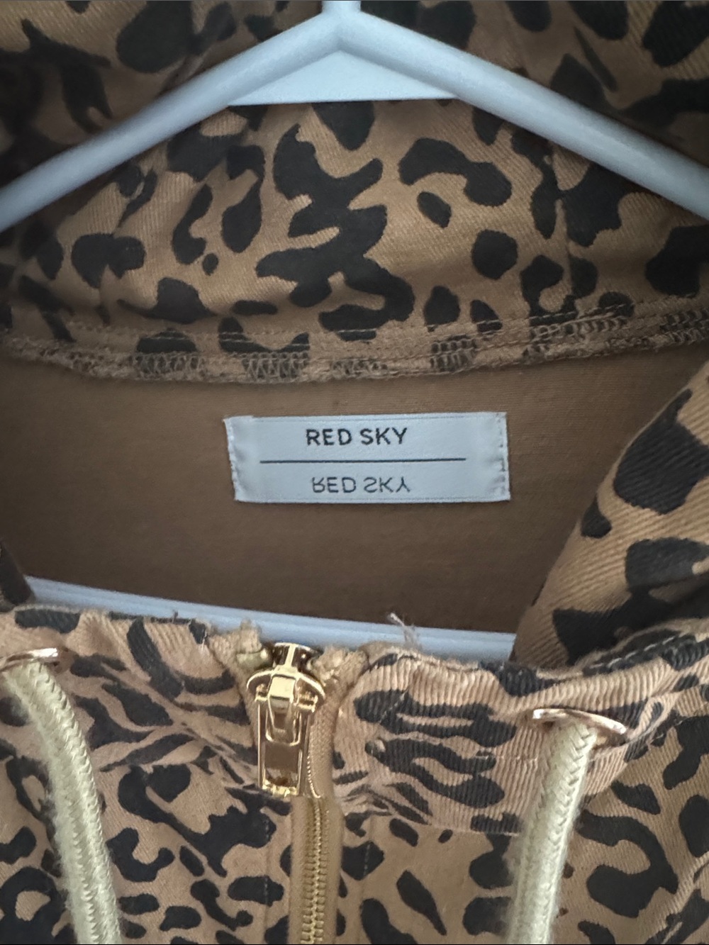 Never worn RedSky leopard full jacket with hood - Picture 2 of 5